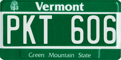 VT license plate PKT606