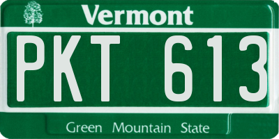 VT license plate PKT613
