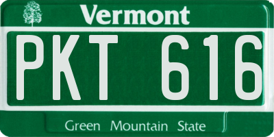 VT license plate PKT616