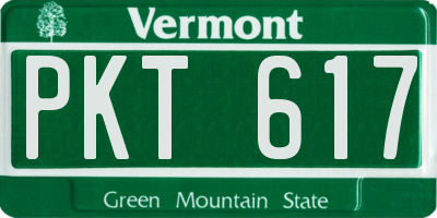 VT license plate PKT617