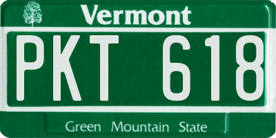 VT license plate PKT618
