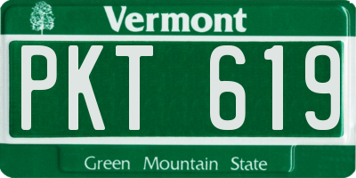 VT license plate PKT619