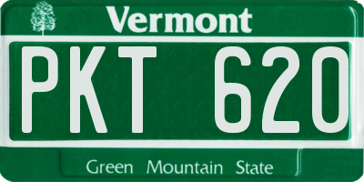 VT license plate PKT620