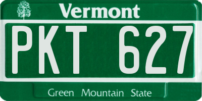 VT license plate PKT627