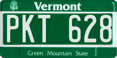 VT license plate PKT628