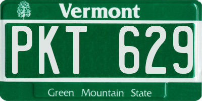 VT license plate PKT629