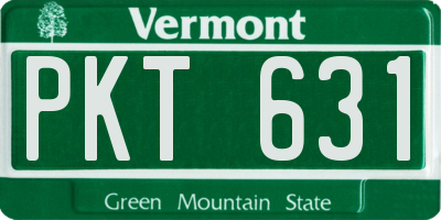 VT license plate PKT631
