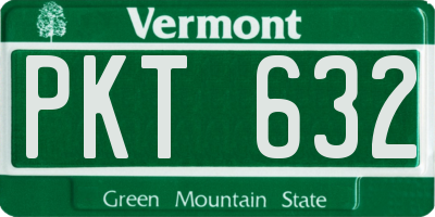 VT license plate PKT632