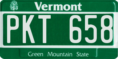 VT license plate PKT658