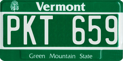 VT license plate PKT659