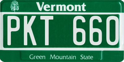 VT license plate PKT660