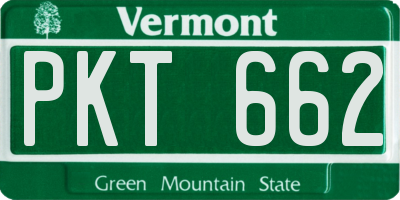 VT license plate PKT662