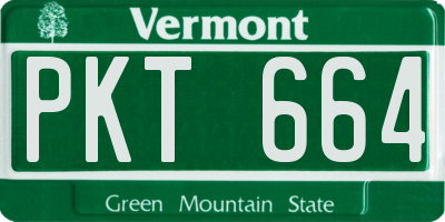VT license plate PKT664