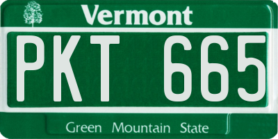 VT license plate PKT665