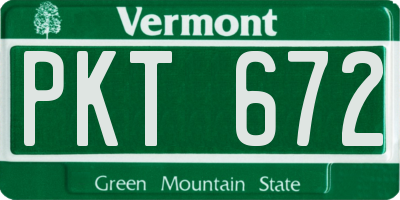 VT license plate PKT672