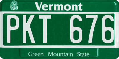 VT license plate PKT676