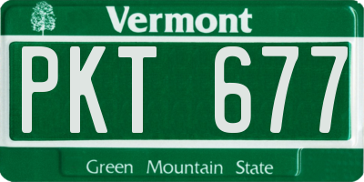 VT license plate PKT677