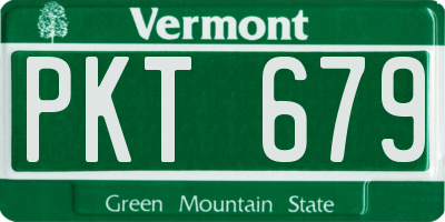 VT license plate PKT679