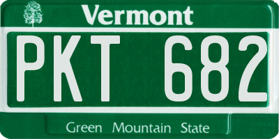 VT license plate PKT682