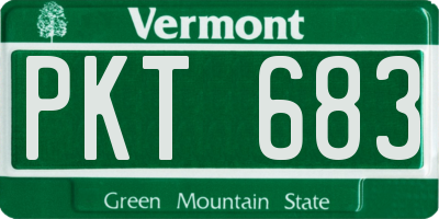 VT license plate PKT683