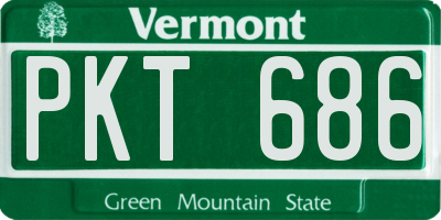 VT license plate PKT686