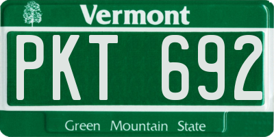 VT license plate PKT692