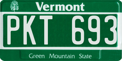 VT license plate PKT693