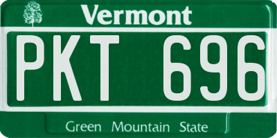 VT license plate PKT696