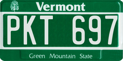 VT license plate PKT697