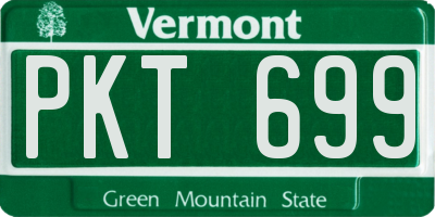 VT license plate PKT699