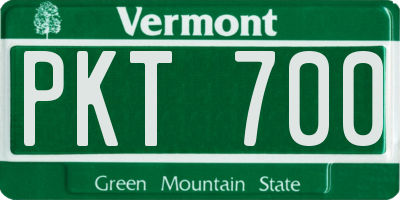 VT license plate PKT700