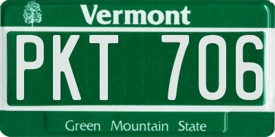 VT license plate PKT706