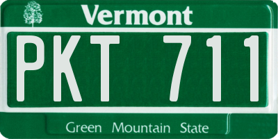 VT license plate PKT711