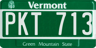 VT license plate PKT713