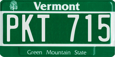 VT license plate PKT715