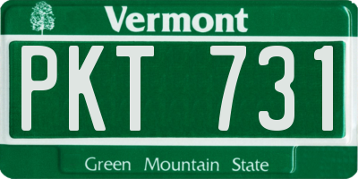 VT license plate PKT731