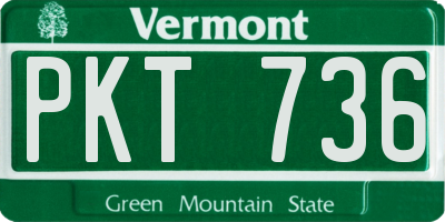 VT license plate PKT736