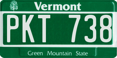 VT license plate PKT738