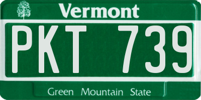 VT license plate PKT739