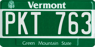VT license plate PKT763