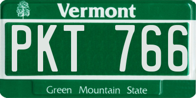 VT license plate PKT766