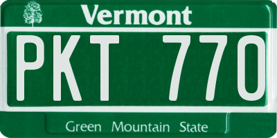 VT license plate PKT770