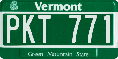VT license plate PKT771