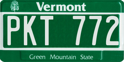 VT license plate PKT772