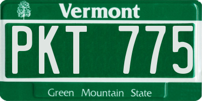 VT license plate PKT775