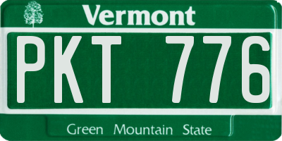 VT license plate PKT776