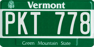 VT license plate PKT778