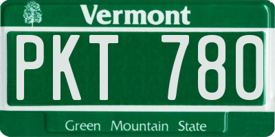 VT license plate PKT780