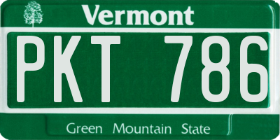 VT license plate PKT786
