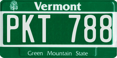 VT license plate PKT788